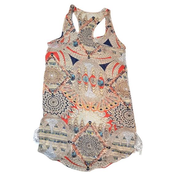 Women's Floral Top with Lace Trim - Picture 3 of 5